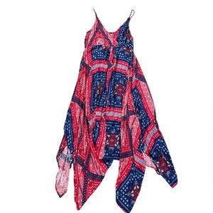 Wrangler Red and Blue High Low Dress